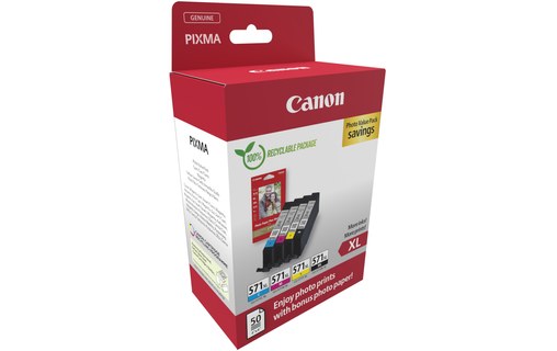 Canon 0332C006 cartouche d'encre 4 pièce(s) Original Rendement élevé (XL) Noir,