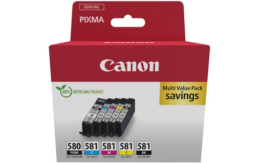 Canon 2078C007 cartouche d'encre 5 pièce(s) Original Noir, Bleu, Cyan, Magenta,