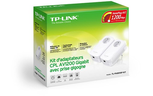 Pack de 2 CPL Filaire TP LINK TL-PA8015P KIT - 1200 Mbit/s