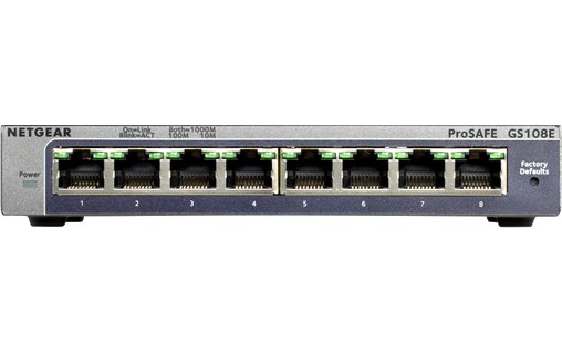 Switch Ethernet NETGEAR GS108E / GS108E-300PES 8 ports - Manageable