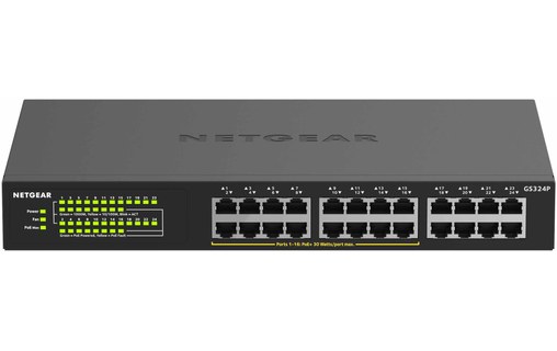 Switch Ethernet NETGEAR GS324P 24 ports - PoE