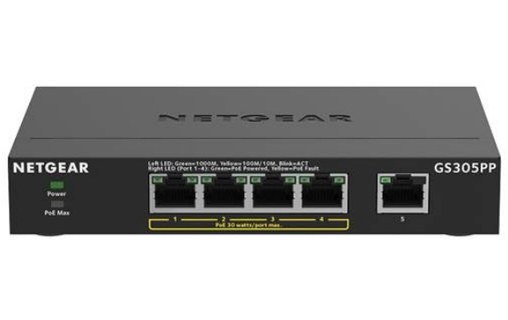 Switch Ethernet Netgear GS305PP v3 4 ports - PoE