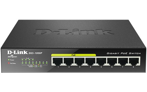 Switch Ethernet D-LINK DGS-1008P 8 ports - PoE