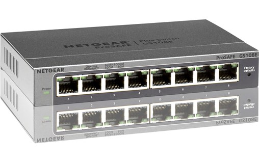 Switch Ethernet NETGEAR GS108E / GS108E-300PES 8 ports - Manageable