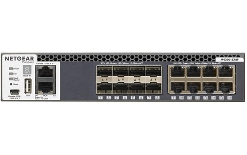 Switch Ethernet NETGEAR M4300-8X8F 8 ports - 10 GbE, Manageable, L3