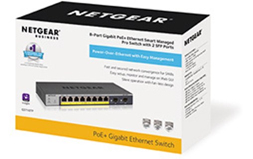 Switch Ethernet NETGEAR GS110TP 8 ports - Manageable, PoE, L2/L3/L4