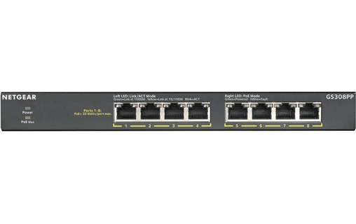 Switch Ethernet NETGEAR GS308PP 8 ports - PoE