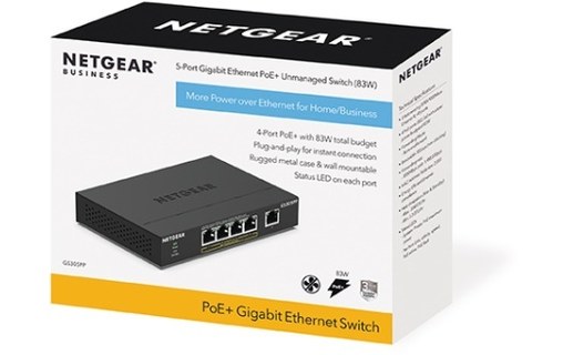 Switch Ethernet Netgear GS305PP v3 4 ports - PoE