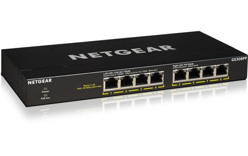 Switch Ethernet NETGEAR GS308PP 8 ports - PoE