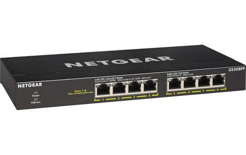Switch Ethernet NETGEAR GS308PP 8 ports - PoE