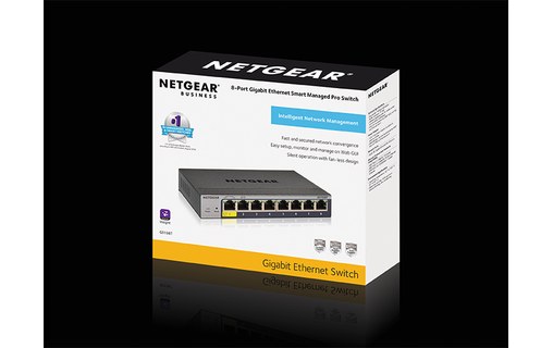 Switch Ethernet NETGEAR GS108Tv3 8 ports - Manageable, L2