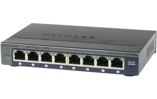 Switch Ethernet NETGEAR GS108E / GS108E-300PES 8 ports - Manageable