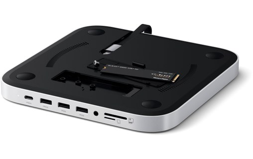 Station d'accueil avec emplacement SSD M.2 NVMe/SATA (Mac mini/Studio) - Satechi