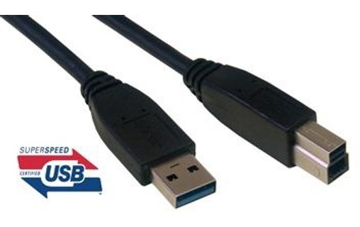Câble MCL USB-A vers USB-B - 3 m - Noir