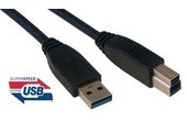 Câble MCL USB-A vers USB-B - 3 m - Noir