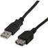 Câble MCL USB-A vers USB-A femelle USB 2.0 - 3 m - Noir