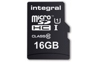 Carte microSDHC Integral UltimaPro 16 Go avec adaptateur SD, UHS-I