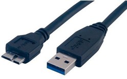 Câble MCL micro-USB-B vers USB-A 5 Gbit/s - 1,8 m - Noir