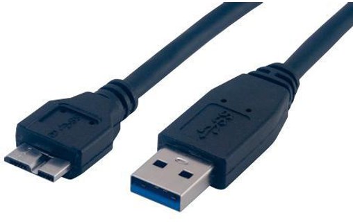 Câble MCL micro-USB-B vers USB-A 5 Gbit/s - 1,8 m - Noir