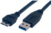 Câble MCL micro-USB-B vers USB-A 5 Gbit/s - 1,8 m - Noir