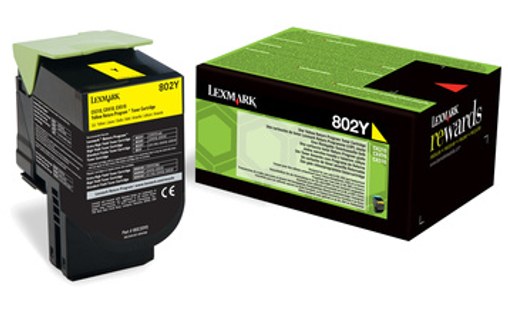 Lexmark 802 Toner Jaune 80C20Y0