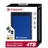 Transcend StoreJet 25H3 4 To - Bleu - Disque dur externe