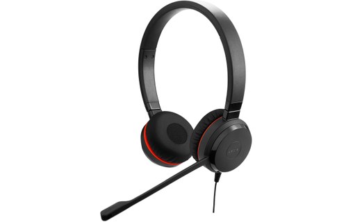 Micro-casque Jabra Evolve 30 II MS Stereo, Noir - Jack 3,5 mm, USB