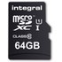 Carte microSDXC Integral UltimaPro 64 Go avec adaptateur SD, UHS-I