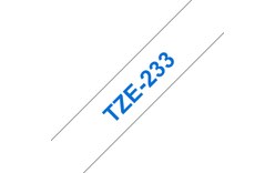 Brother TZE233 Transfert thermique Bleu/Blanc TZE233