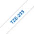Brother TZE233 Transfert thermique Bleu/Blanc TZE233