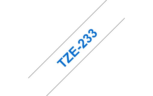 Brother TZE233 Transfert thermique Bleu/Blanc TZE233