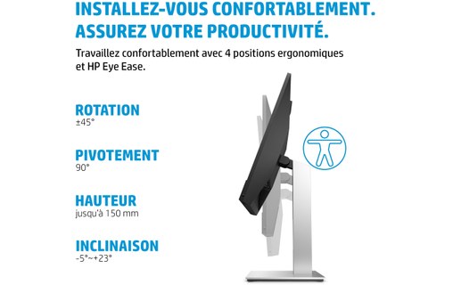 Écran 23,8" HP E24m G4 - HDMI/DisplayPort - 40Z32AA#ABB