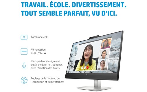 Écran 27" HP E27m G4 - HDMI/DisplayPort/USB-C