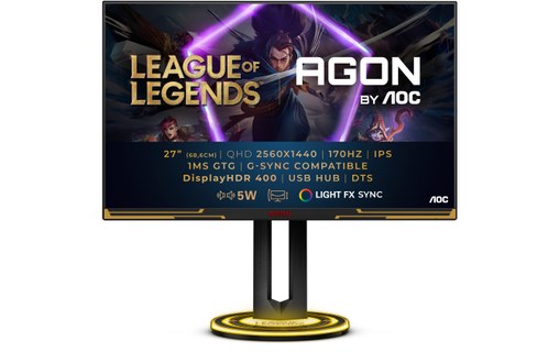 Écran Gaming 27" AOC AGON AG275QXL - HDMI/DisplayPort