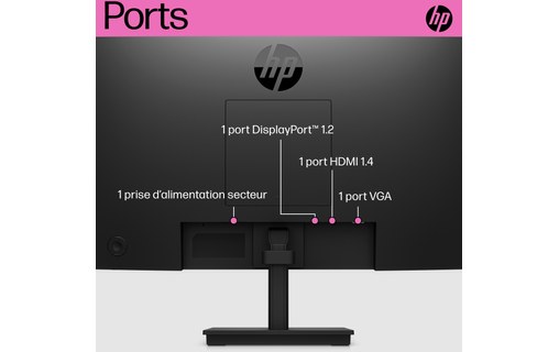 Écran 22" HP P22 G5 - HDMI/DisplayPort/VGA