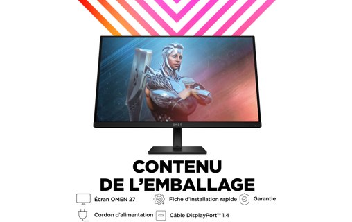 Écran Gaming 27" HP OMEN 27 - 165 Hz