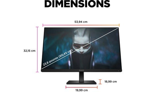 Écran Gaming 23,8" HP OMEN 24 - 165 Hz