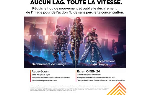 Écran Gaming 23,8" HP OMEN 24 - 165 Hz