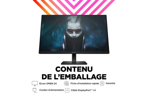 Écran Gaming 23,8" HP OMEN 24 - 165 Hz