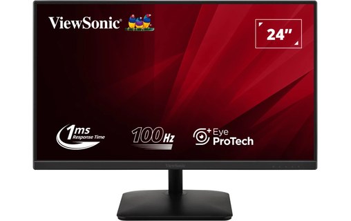 Écran 24" ViewSonic VA2408-MHDB - HDMI/DisplayPort/VGA