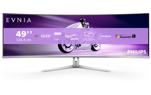 Écran Gaming Incurvé 48,9" Philips Evnia 49M2C8900/00 - QD OLED 240 Hz