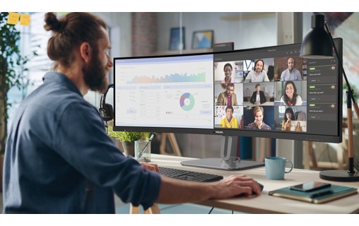 Écran Incurvé 48,8" Philips B-Line 49B2U6900CH/00 - HDMI/DisplayPort/USB-C