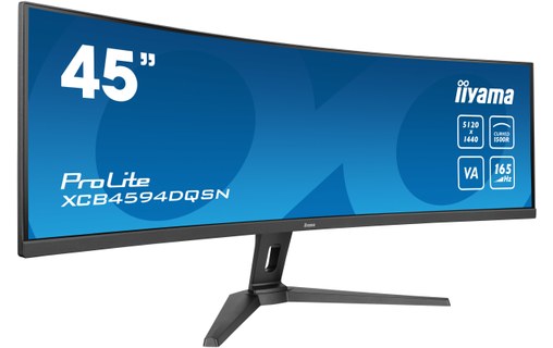 Écran Incurvé 45" iiyama ProLite XCB4594DQSN-B1 - 165 Hz USB-C