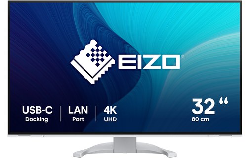 Écran 31,5" EIZO FlexScan EV3240X - 4K - Blanc - HDMI/DisplayPort/USB-C