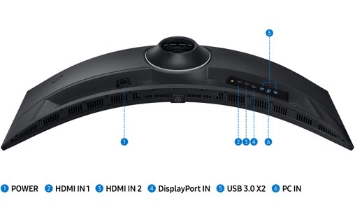 Écran Gaming Incurvé 49" Samsung LS49CG950EUXEN - HDMI/DisplayPort/DVI