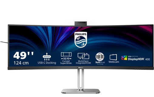 Écran Incurvé 48,8" Philips B-Line 49B2U6900CH/00 - HDMI/DisplayPort/USB-C