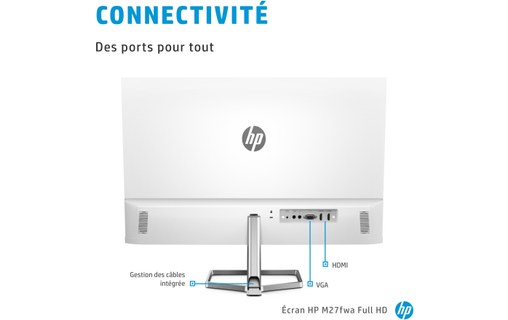 Écran 27" HP M27fwa - HDMI/VGA - 356D5AA#ABB