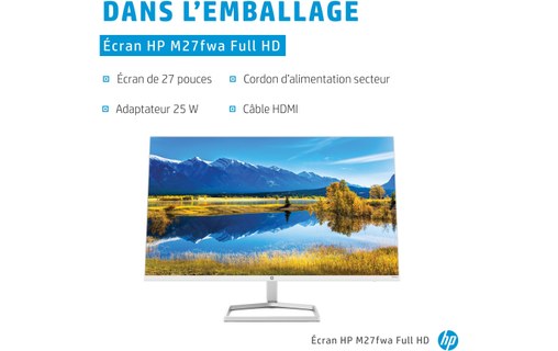 Écran 27" HP M27fwa - HDMI/VGA - 356D5AA#ABB