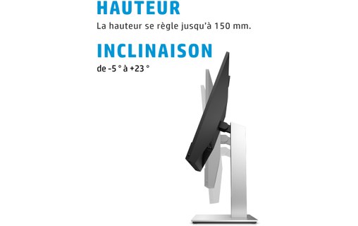 Écran 23,8" HP E24mv G4 - HDMI/DisplayPort/VGA