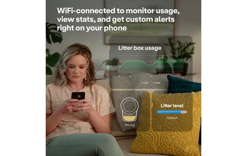 Bac à litière automatique & autonettoyant pour chats - Litter-Robot 4 - Noir